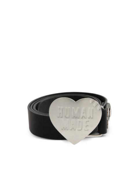 Human Made heart-buckle leather belt