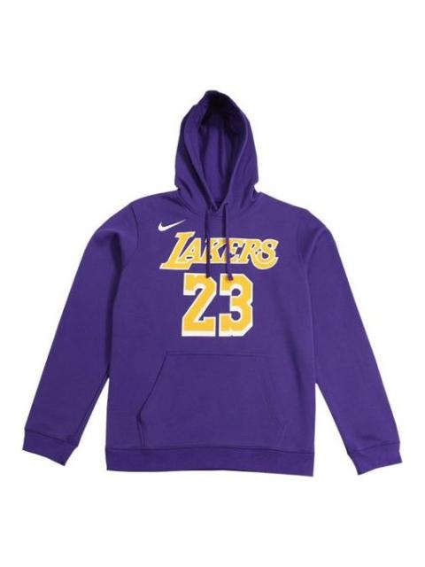 Nike Nike NBA lakers LeBron James Basketball Sports Fleece Lined Pullover Purple AV0401-504