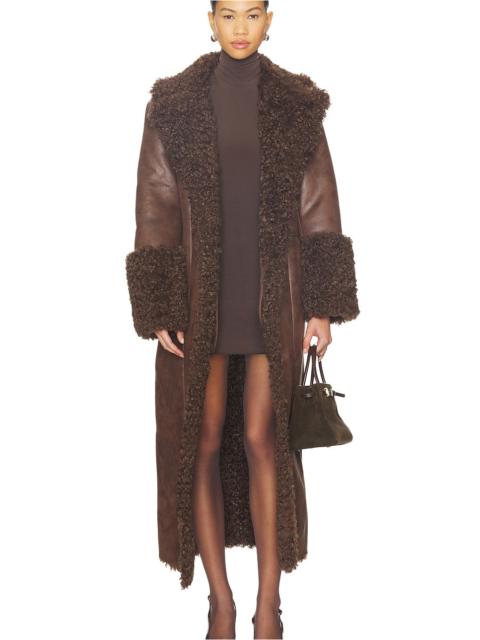 LAMARQUE Polly Faux Fur Trench Coat