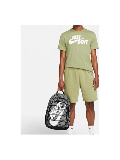 Nike Hayward Full Print logo Athleisure Casual Sports Backpack Schoolbag Student Dark Grey Grayblack
