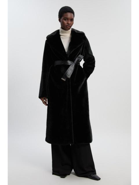 KAREN MILLEN Faux Fur Longline Coat