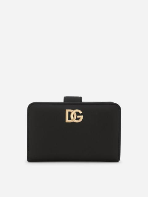 Calfskin wallet with DG logo