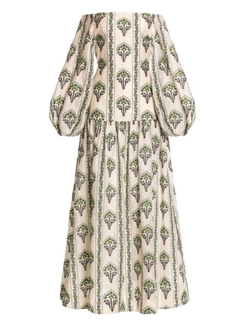 Agua by Agua Bendita Senlis Moriche floral tiered dress