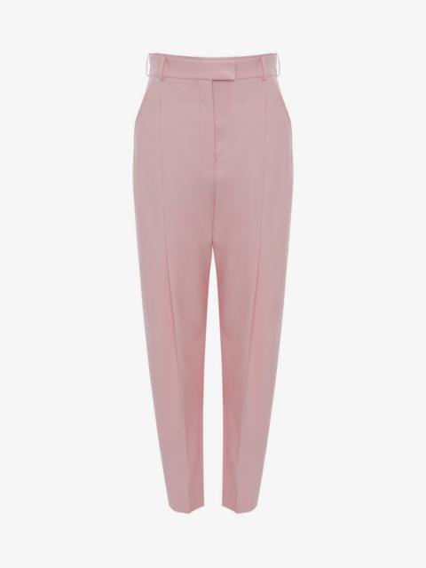 Wool Peg Trouser in Pink
