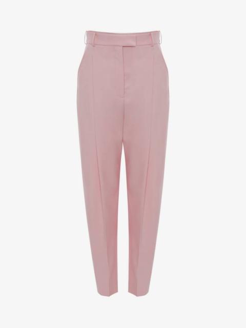 Alexander McQueen Wool Peg Trouser in Pink