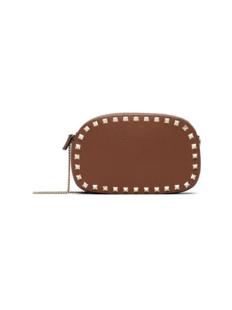 Valentino Brown Mini Rockstud Crossbody Bag