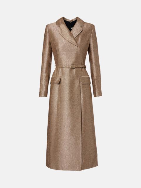 EMILIA WICKSTEAD Kalonice belted sequined tweed maxi dress