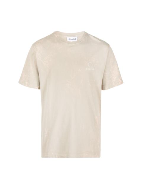 Étude logo-embroidery bleached T-shirt