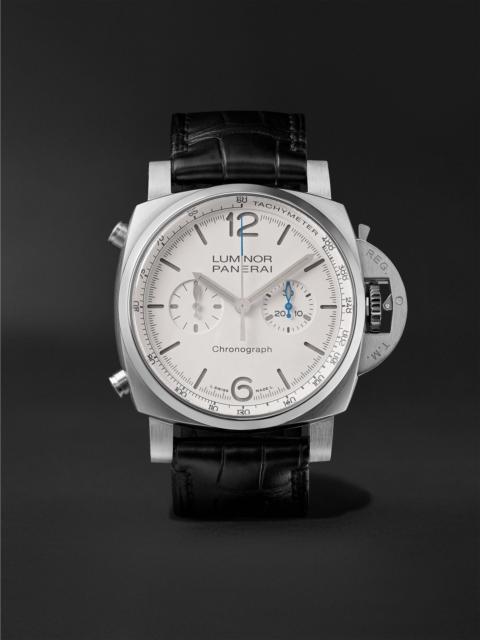 Panerai Luminor Chrono Automatic Flyback Chronograph Stainless Steel Watch, Ref. PAM1218 White