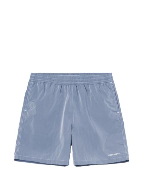 Carhartt logo-embroidery swim shorts