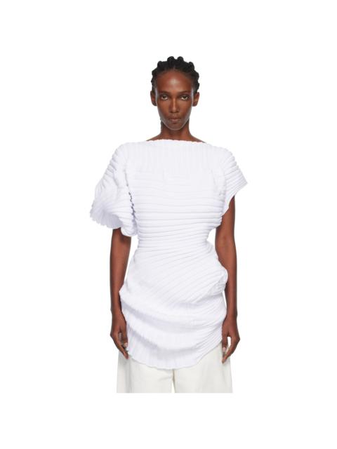 ISSEY MIYAKE White Knit 'As It Is' Top