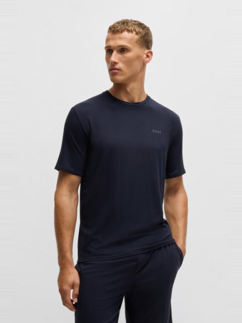 BOSS SHORT JERSEY PAJAMA SET WITH EMBROIDERED BRANDING