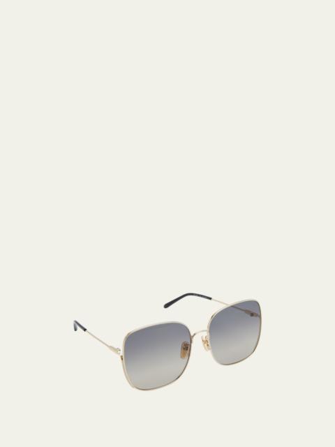 Chloé Gradient Square Metal Sunglasses