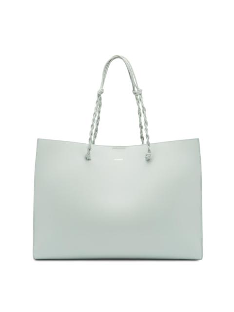 Jil Sander Women's Tangle East West Leather Shopper Tote Bag - Jade
