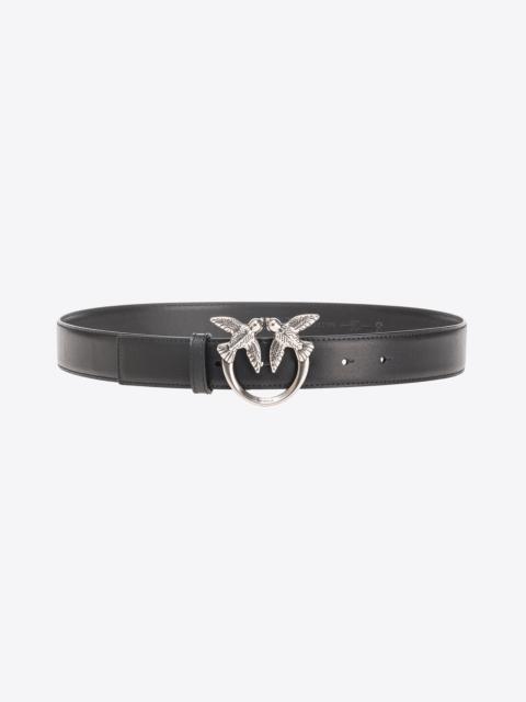 PINKO LOVE BIRDS LEATHER BELT 3CM