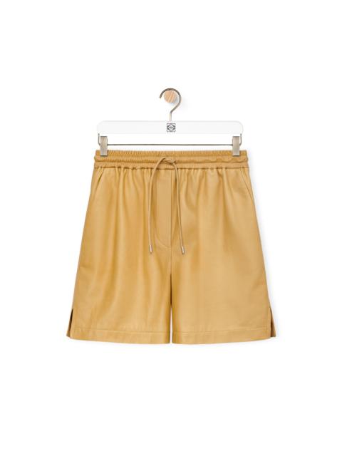 Elasticated shorts in nappa