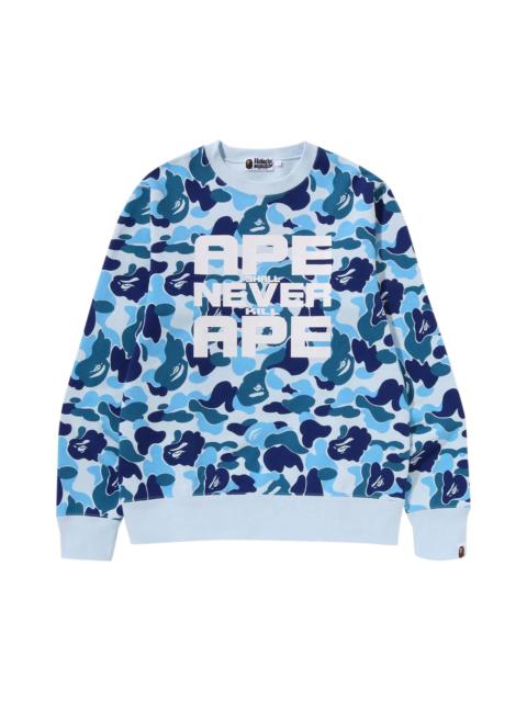 BAPE ABC Camo Asnka Crewneck 'Blue'