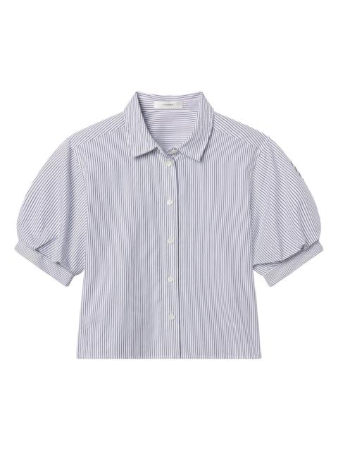 FRAME Women's The Billow Striped Cotton Shirt - Navy Stripe