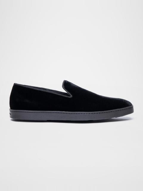 Santoni Men's Muad Formal Velvet Loafers