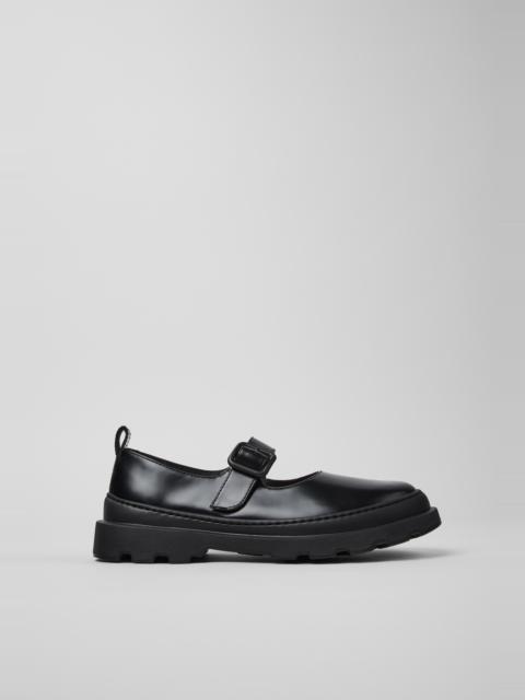 CAMPER Brutus+ Black Leather Ballerinas for Women.