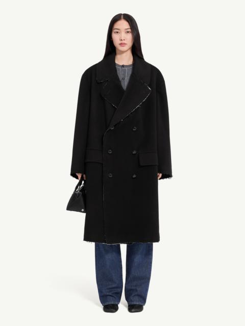 MM6 Maison Margiela Raw-edge wool coat