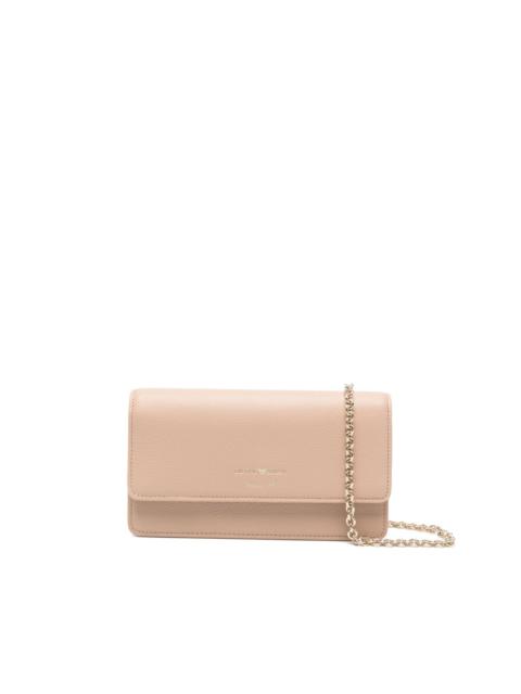 EMPORIO ARMANI chain leather clutch bag