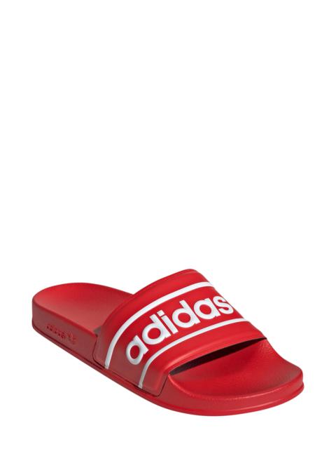 Adilette Slide Sandal in Red/Red/White