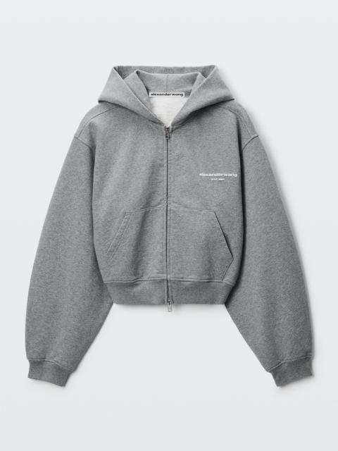 Alexander Wang LOGO PRINT ZIP-UP HOODIE