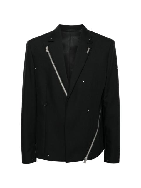 wool-kid mohair blend tailored jacket