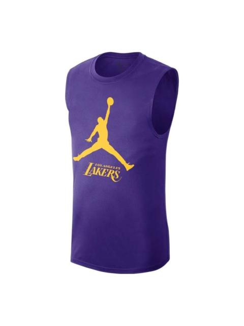 Jordan Nike JORDAN Los Angeles Lakers NBA Essential Jersey 'Purple Yellow' FQ1979-504