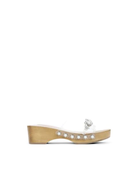 Simone Rocha embellished scalloped wooden clog sandals