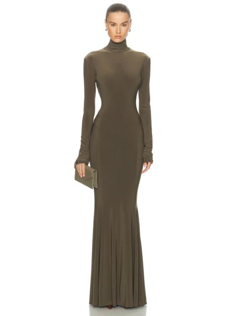 NORMA KAMALI for FWRD Long Sleeve Turtleneck Fishtail Gown