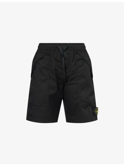 Stone Island Supima Logo-Badge Cotton Shorts