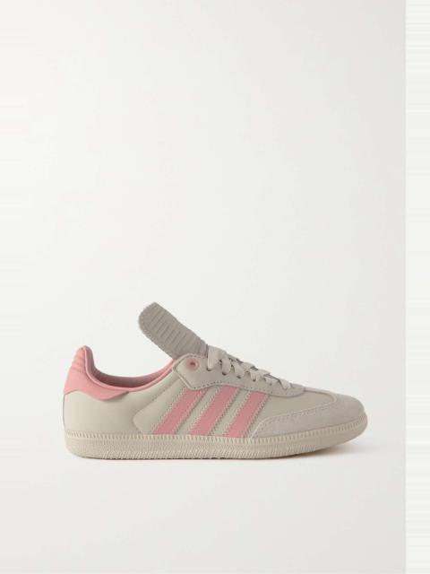 adidas Originals Humanrace Samba suede-trimmed leather sneakers