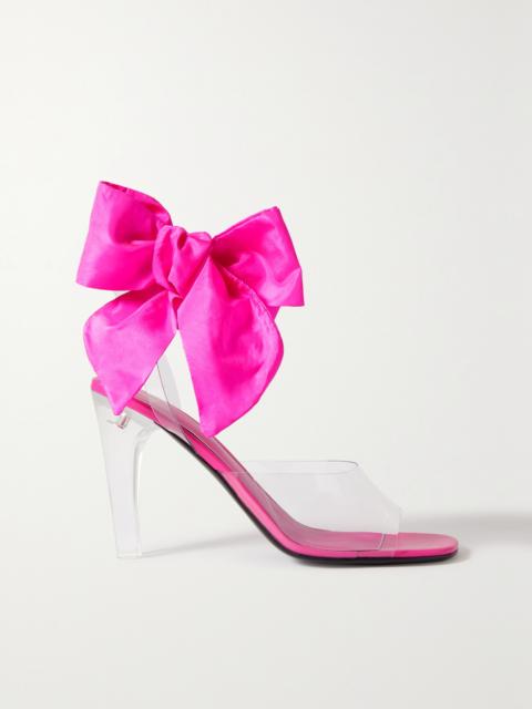 Valentino Party 100 Bow-detailed Taffeta-trimmed Pvc Sandals