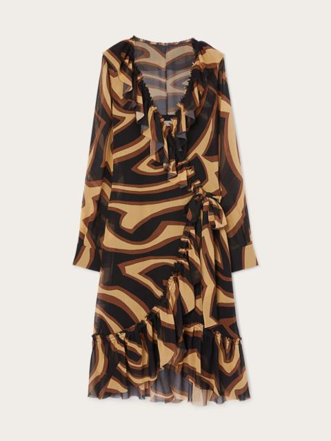 PUCCI LABIRINTO PRINT WRAP DRESS