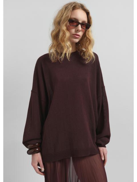 The Frankie Shop Basel Crew Neck Sweater - Burgundy