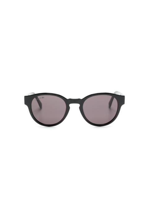 LACOSTE logo-engraved round-frame sunglasses