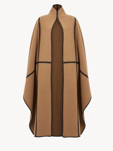 Chloé OVERSIZED LONG CAPE COAT IN WOOL