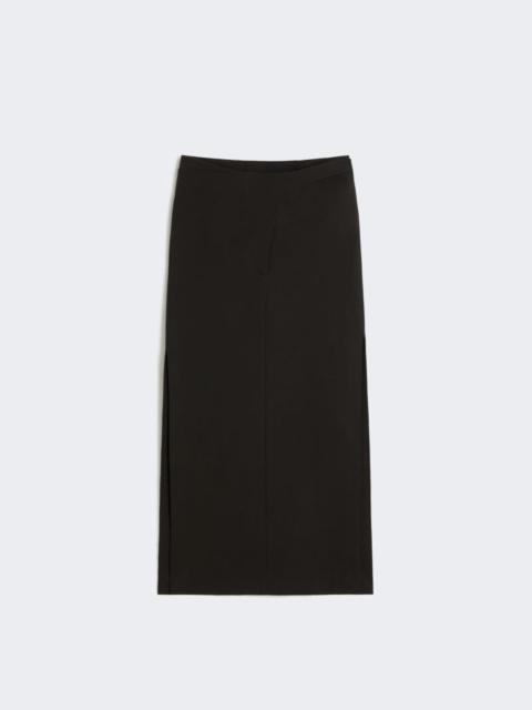 Long cotton skirt - black