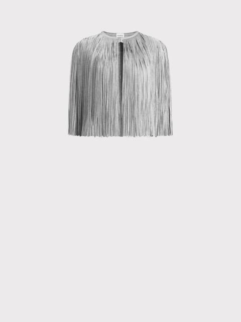 HERVE LEGER ICON METALLIC FRINGE CAPE