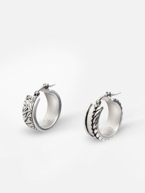 MM6 Maison Margiela BURNISHED PALLADIUM EARRINGS