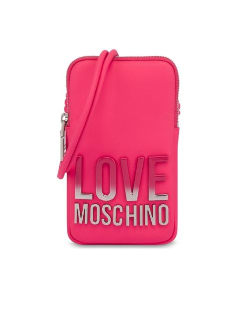 Moschino logo-plaque phone holder