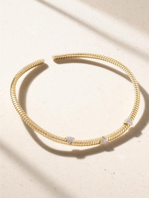 Marina B Trisolina 18-karat Gold Diamond Choker