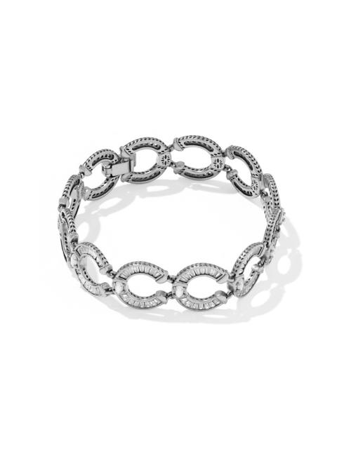 KENDRA SCOTT Noble Horseshoe Vintage Silver Link and Chain Bracelet