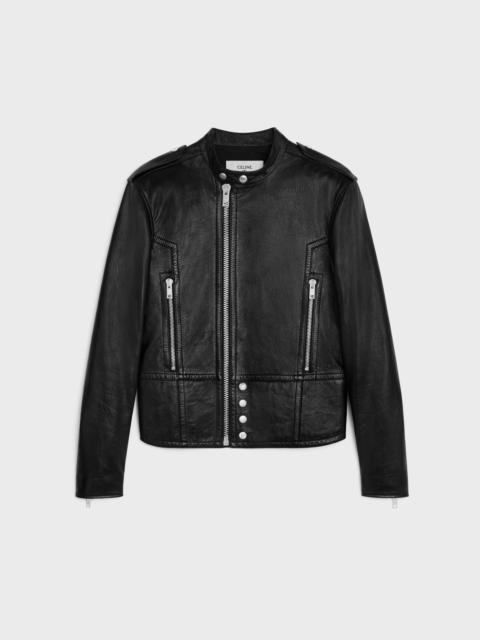 racer blouson jacket in soft lambskin