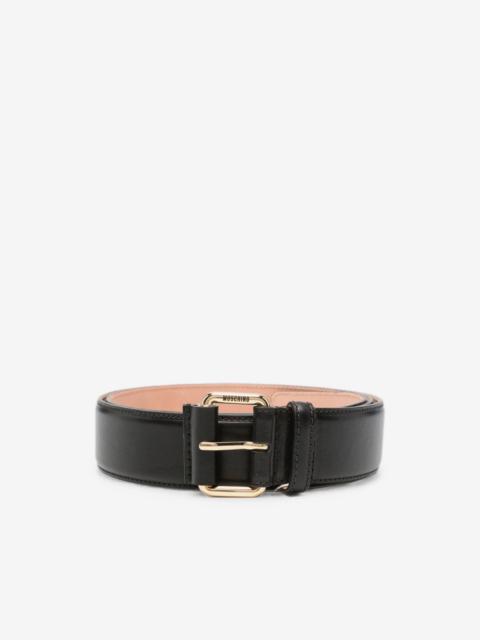 Moschino logo-engraved belt
