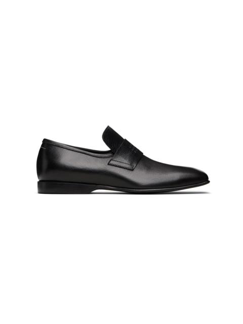 MM6 Maison Margiela Black Grain Leather Loafers