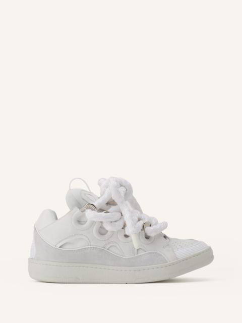 Lanvin CURB SNAKE SNEAKERS IN LEATHER