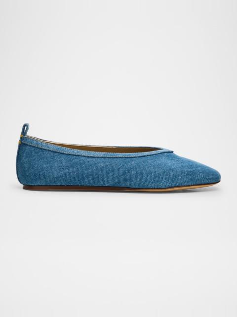 LE MONDE BÉRYL Luna Denim Ballerina Flats